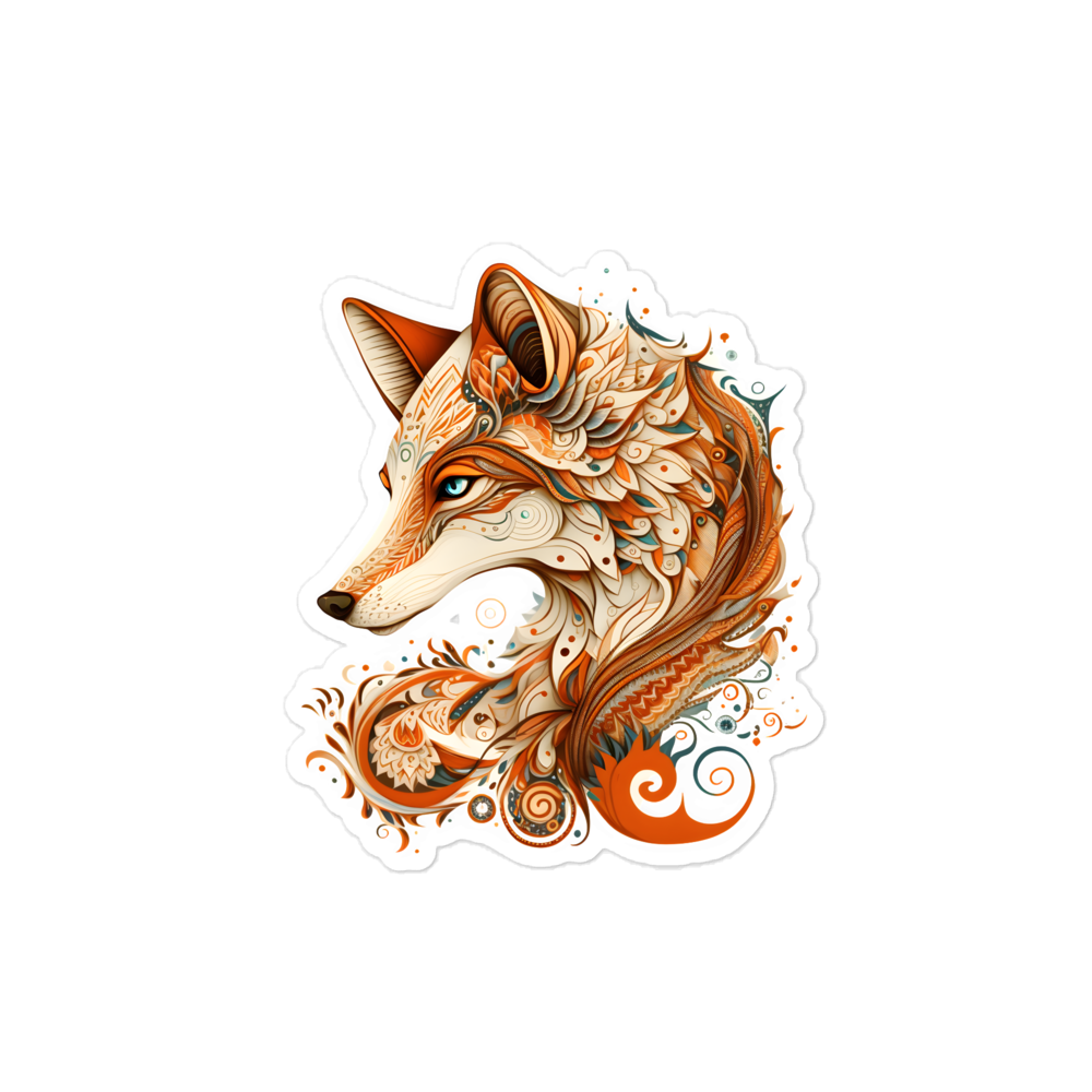 Bubble-free stickers, fox from a fairy tale