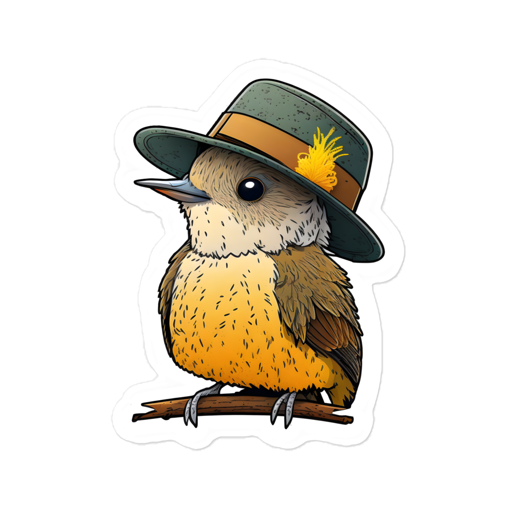 Bubble-free stickers, bird