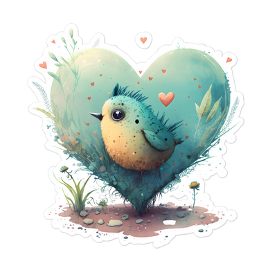 Bubble-free stickers, bird in the heart - Radiant Art of Radiant Group