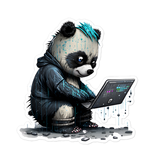 Bubble-free stickers, panda programmer