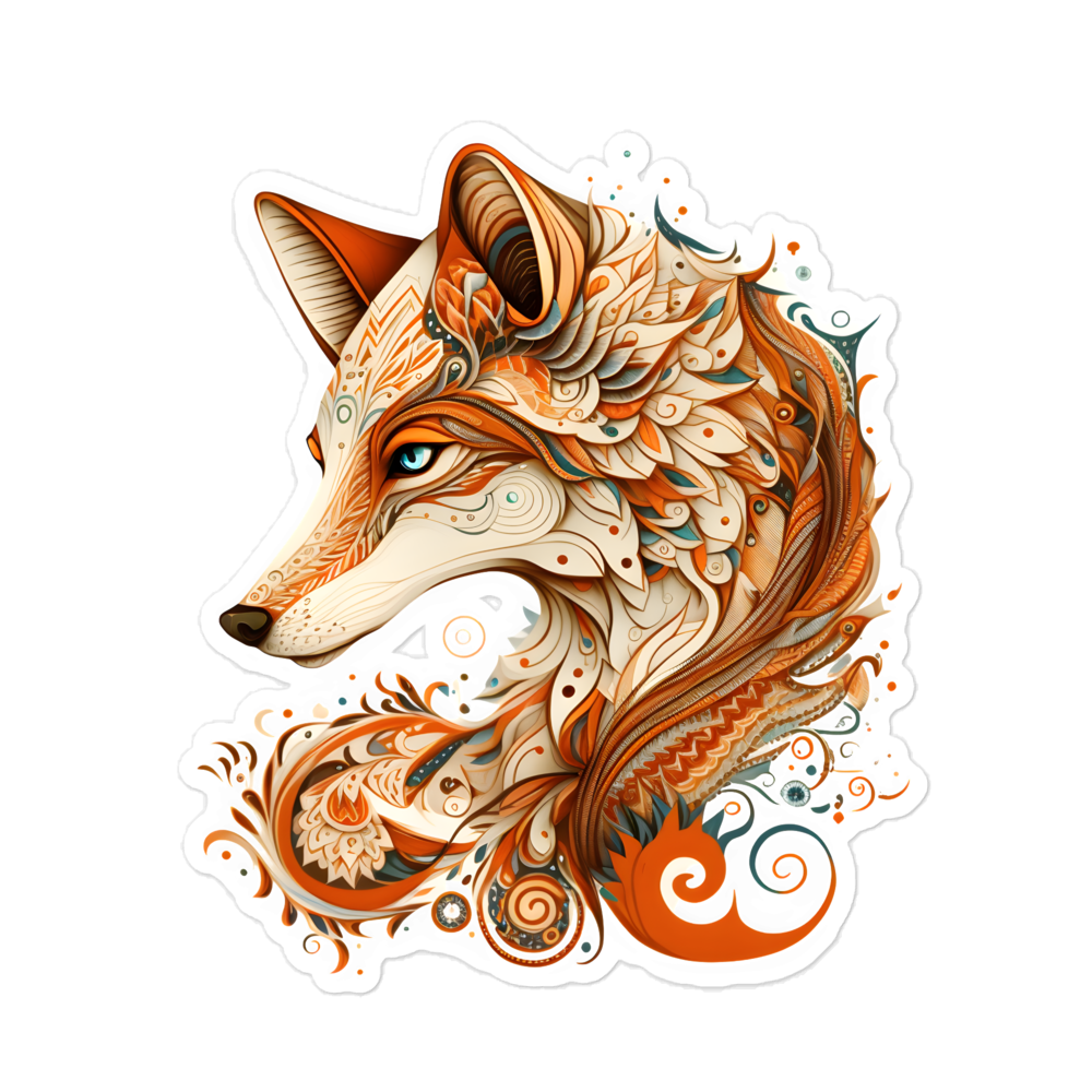 Bubble-free stickers, fox from a fairy tale