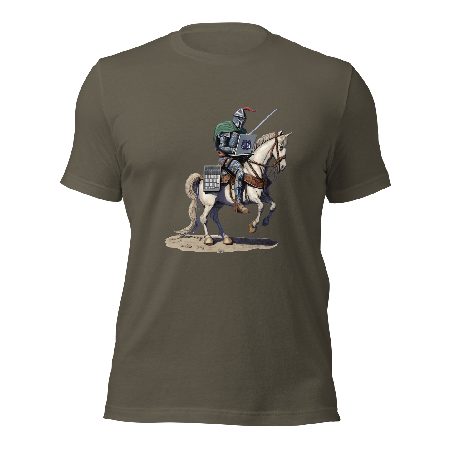Unisex t-shirt with knight-programmer