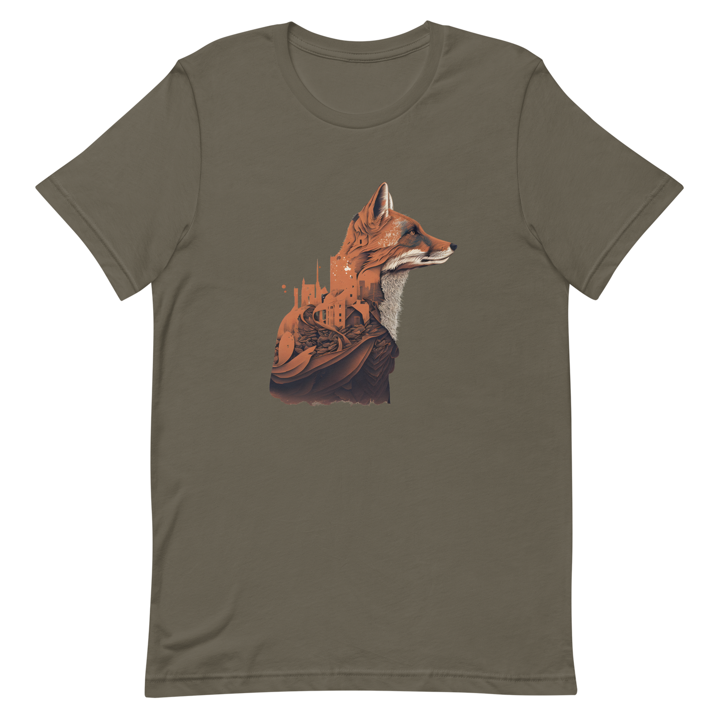 Unisex t-shirt with fox in urban style