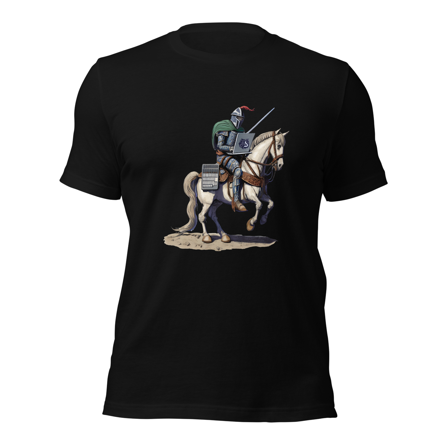 Unisex t-shirt with knight-programmer