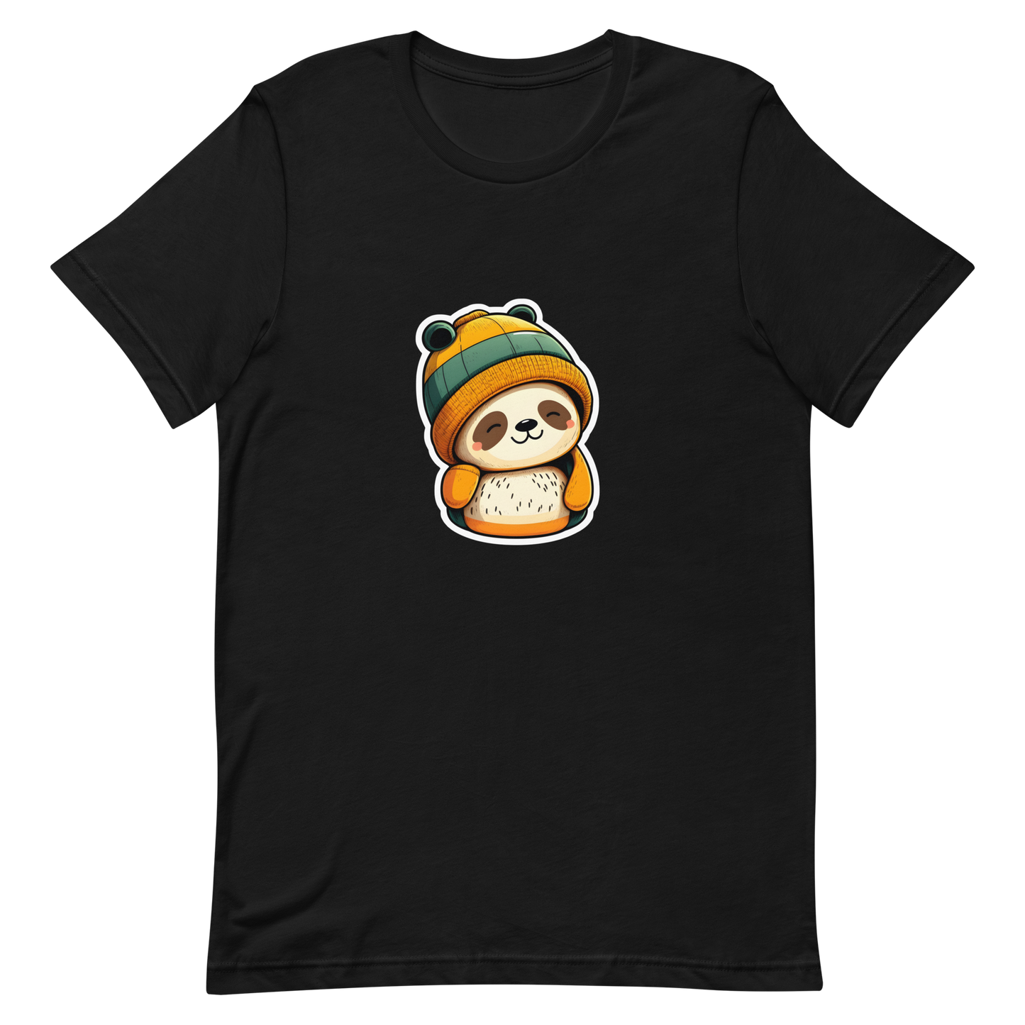 Unisex t-shirt with cute panda in the hat