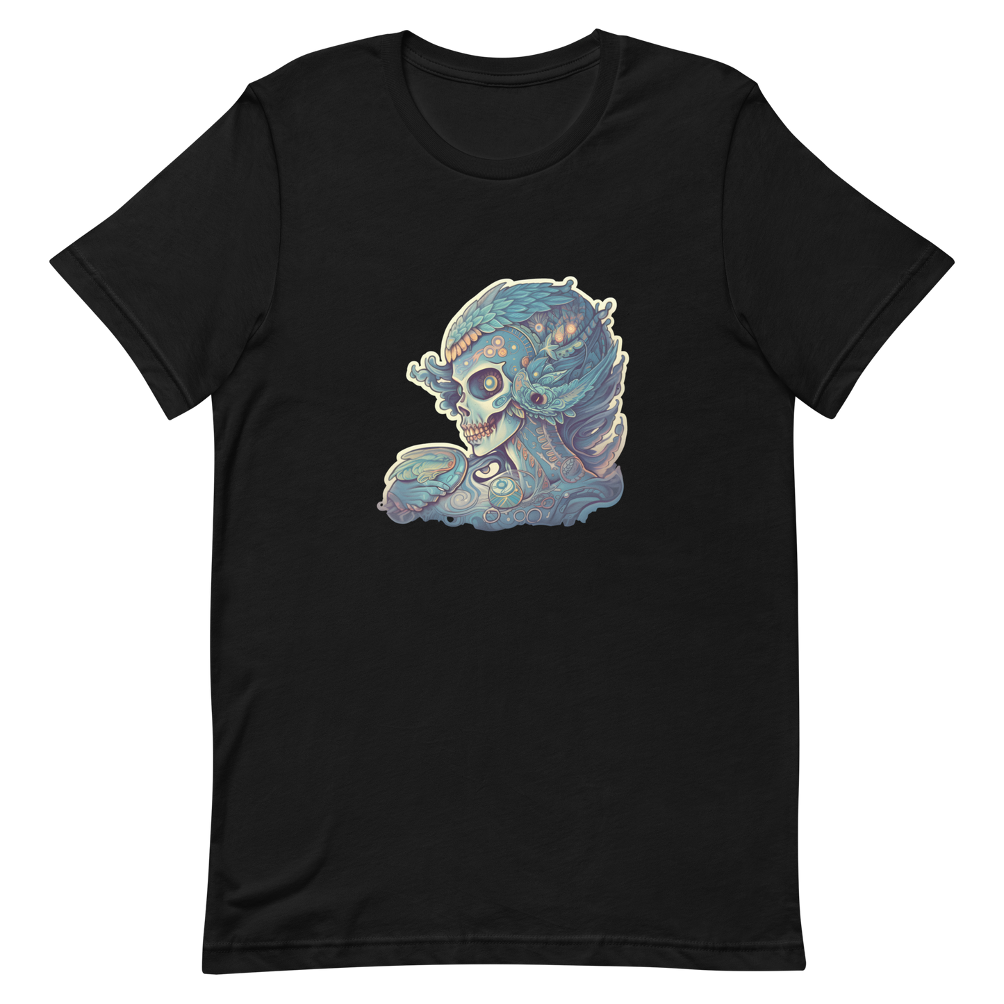 Unisex t-shirt for Halloween with female skull