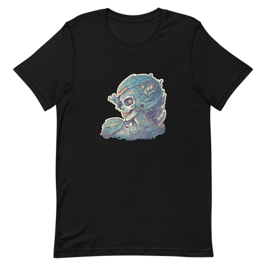 Unisex t-shirt for Halloween with female skull