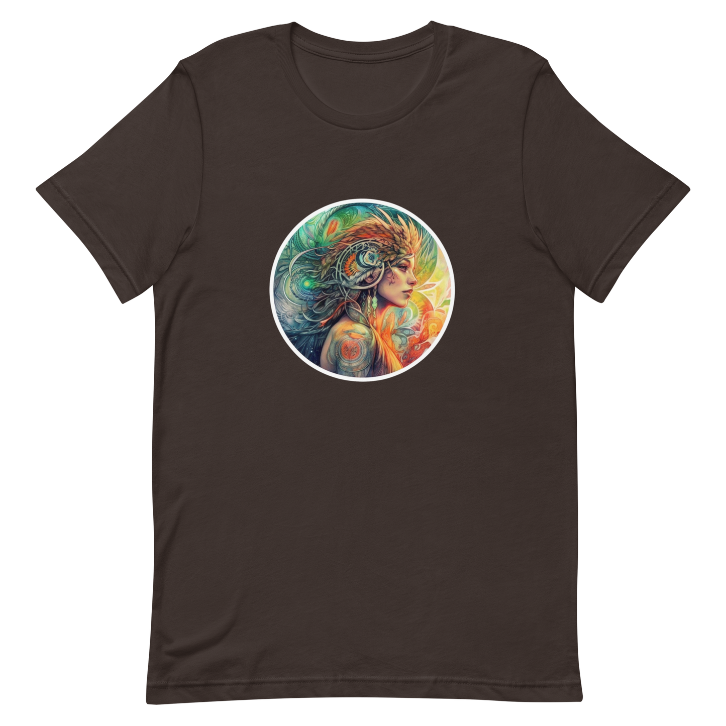 Unisex t-shirt with beautiful phoenix-woman