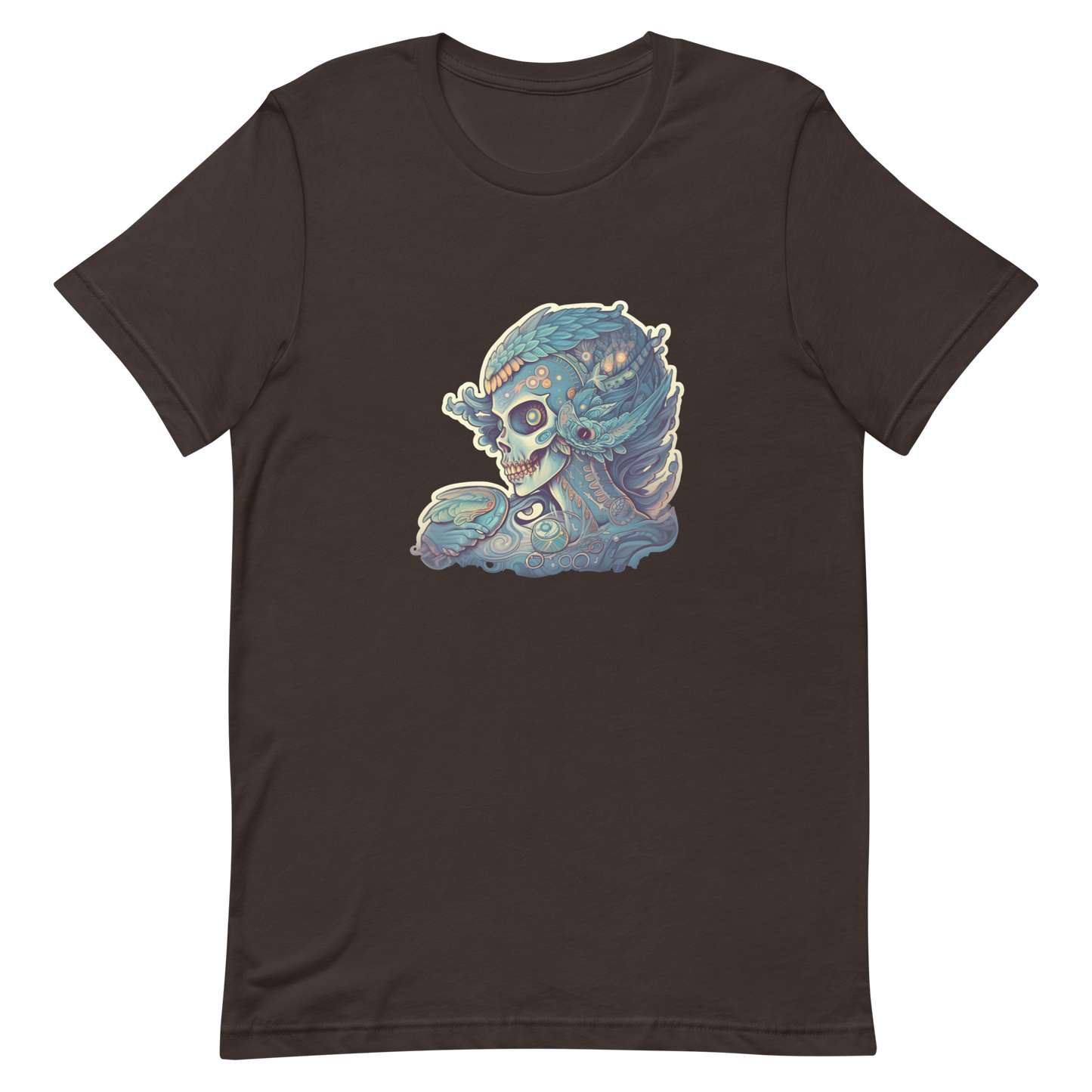 Unisex t-shirt for Halloween with female skull