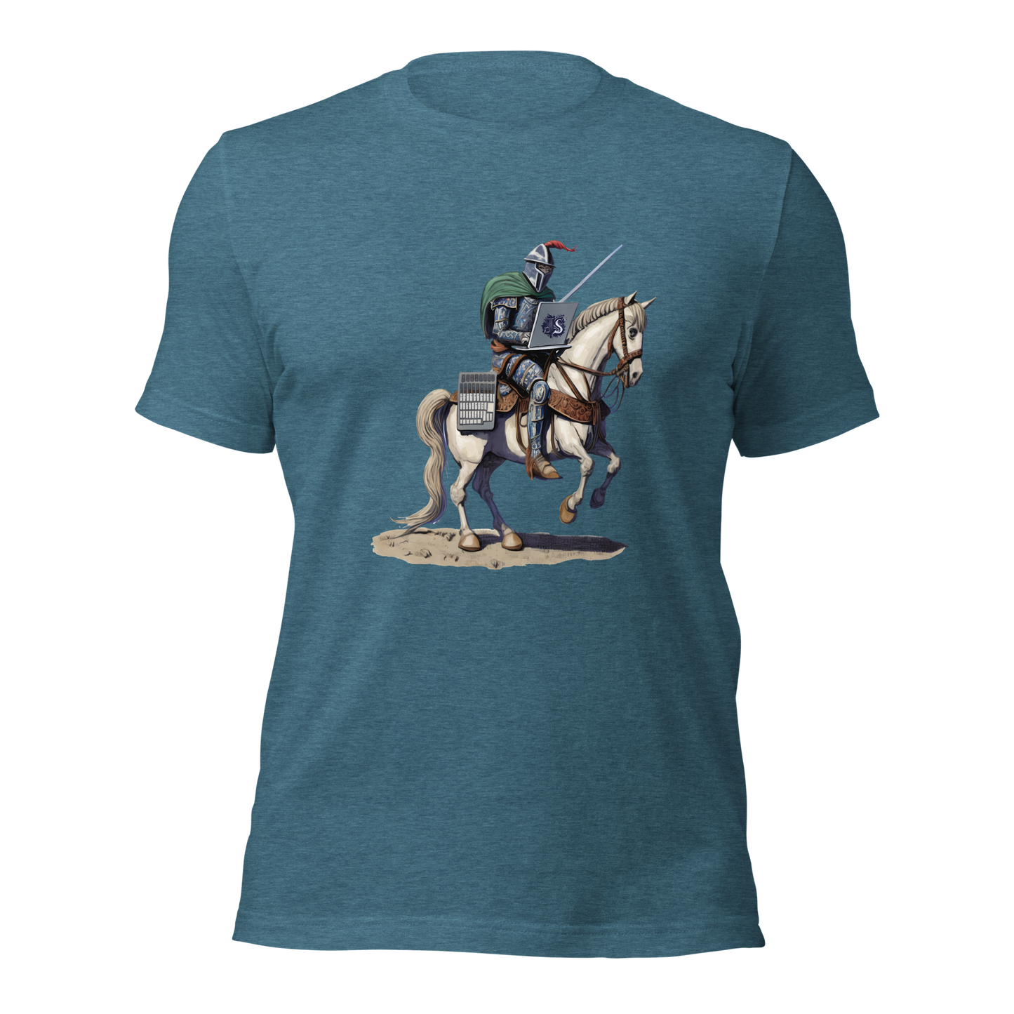 Unisex t-shirt with knight-programmer
