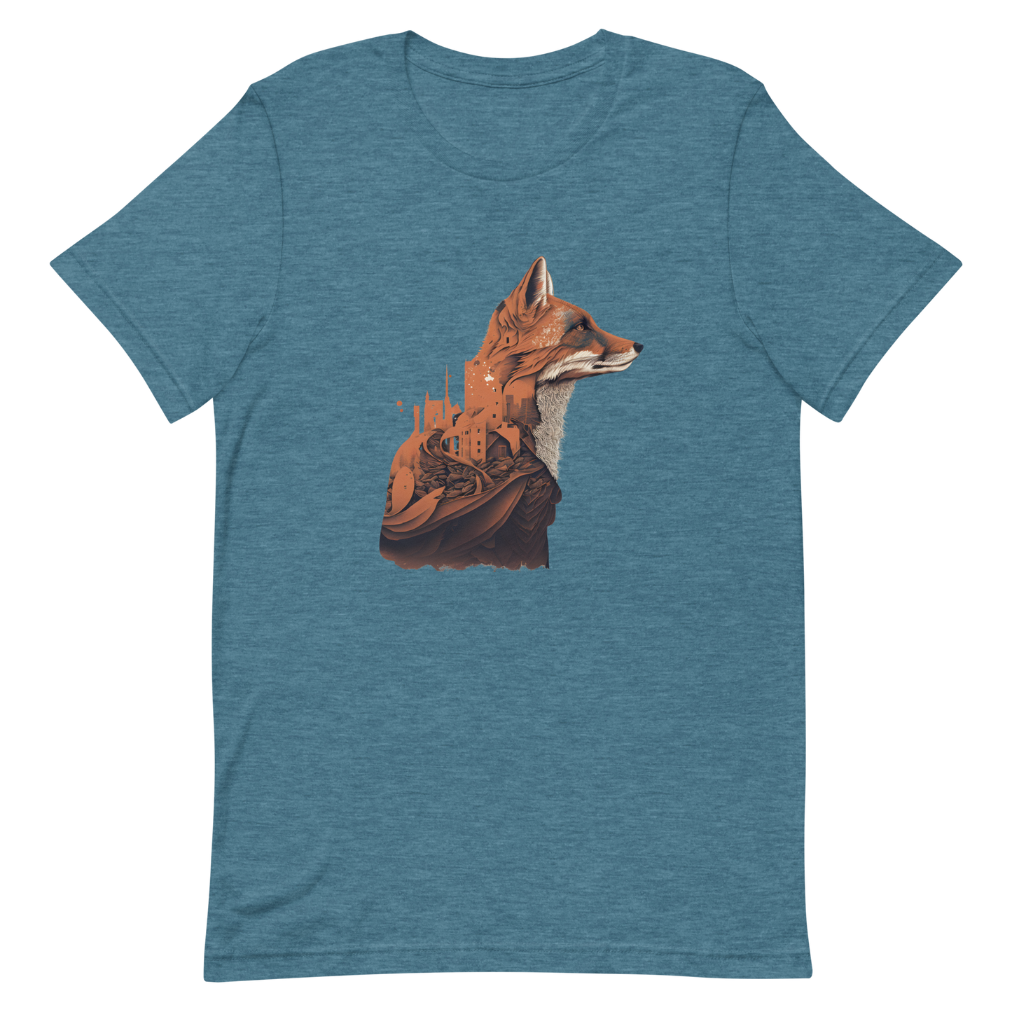 Unisex t-shirt with fox in urban style