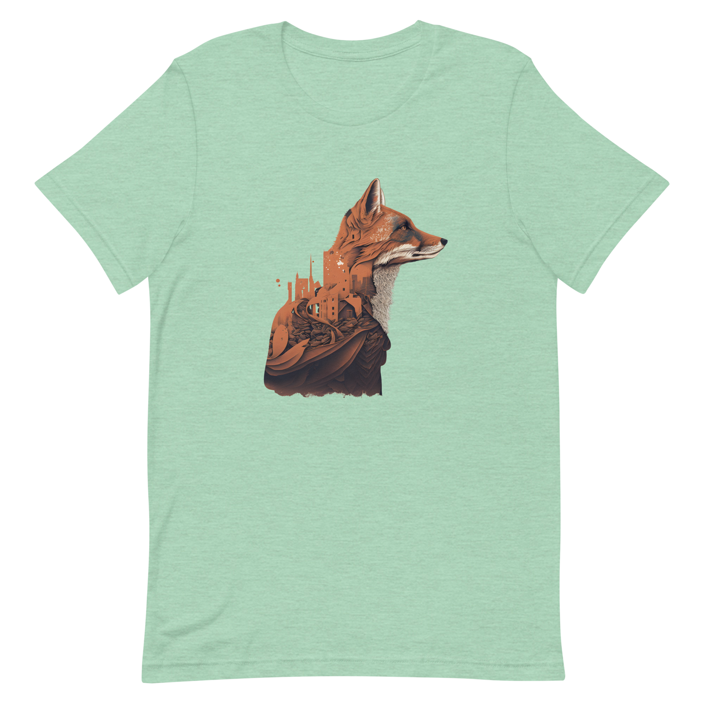 Unisex t-shirt with fox in urban style