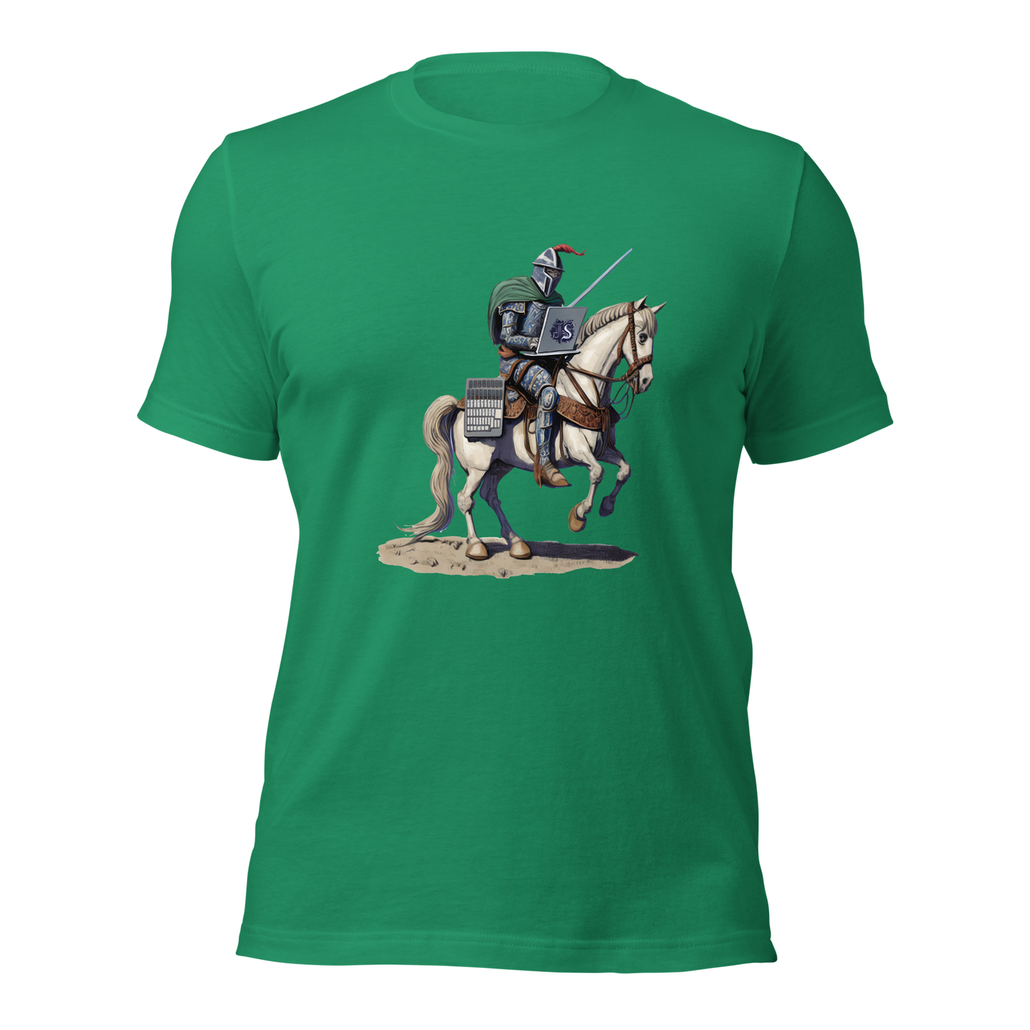 Unisex t-shirt with knight-programmer