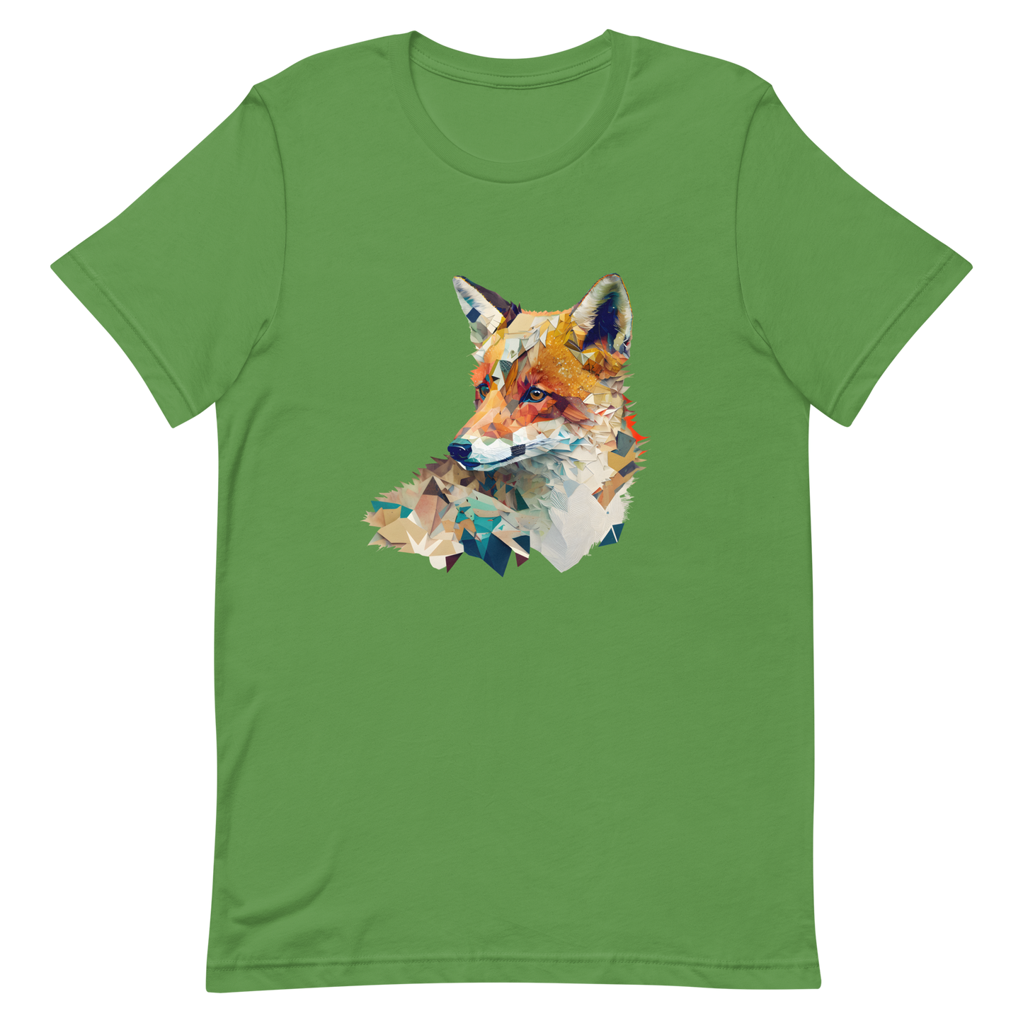Unisex t-shirt with fox in patchwork style