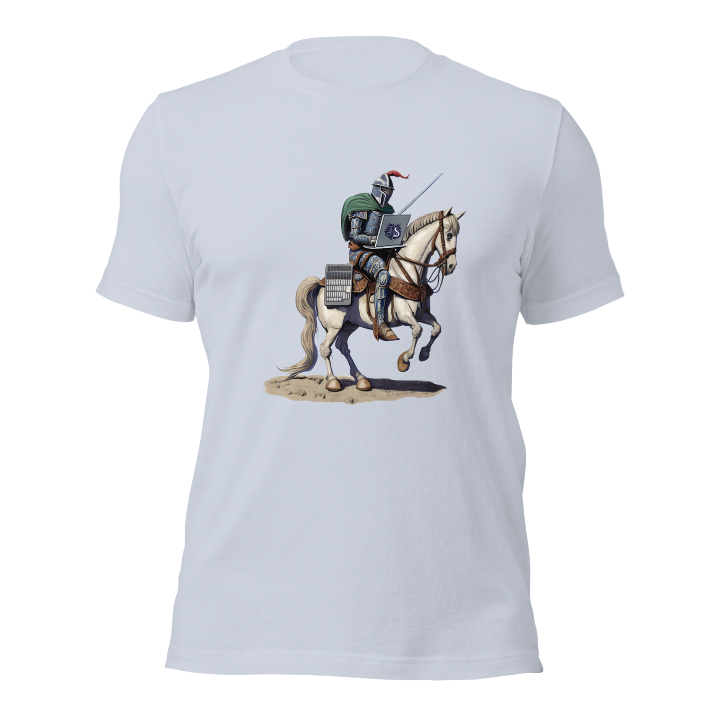 Unisex t-shirt with knight-programmer