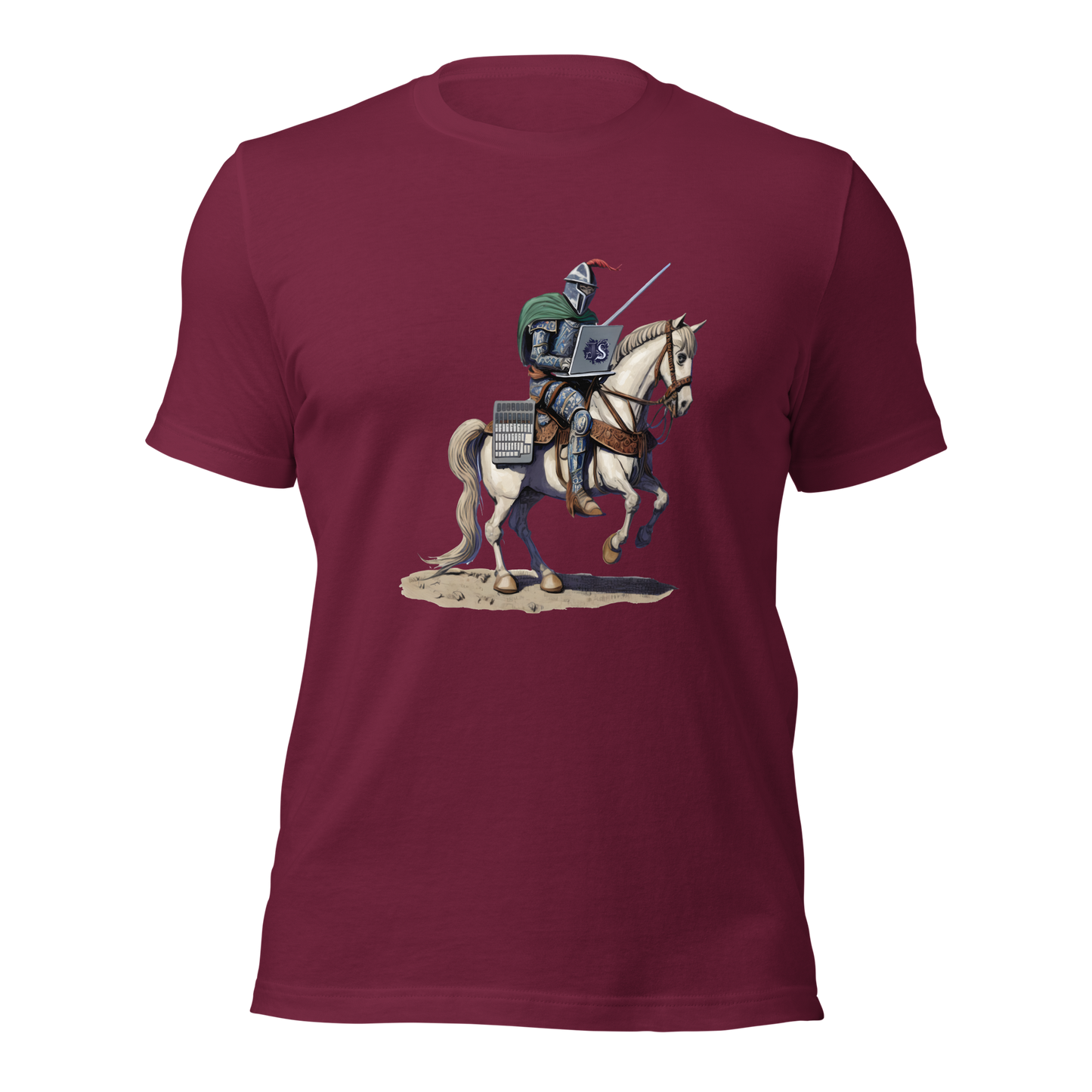 Unisex t-shirt with knight-programmer