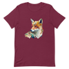 Unisex t-shirt with fox in patchwork style - Radiant Art of Radiant Group
