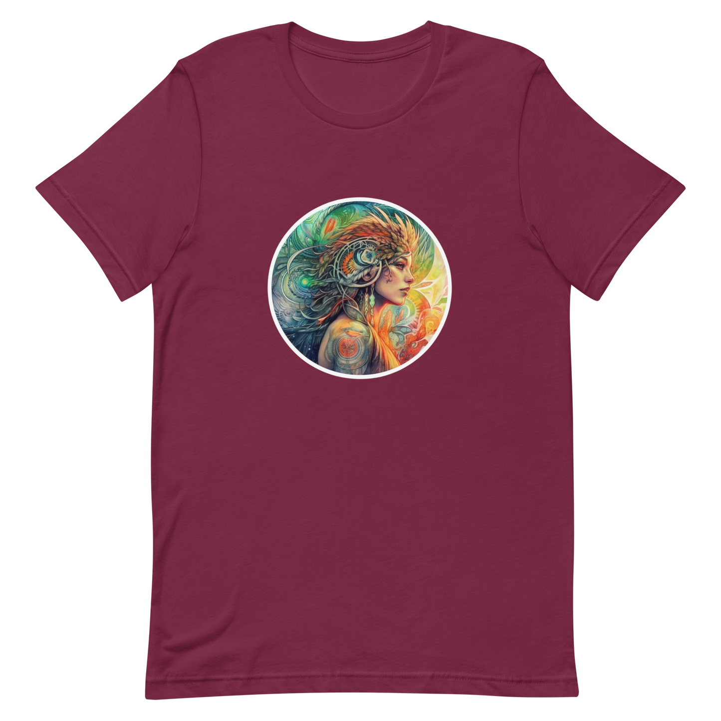 Unisex t-shirt with beautiful phoenix-woman