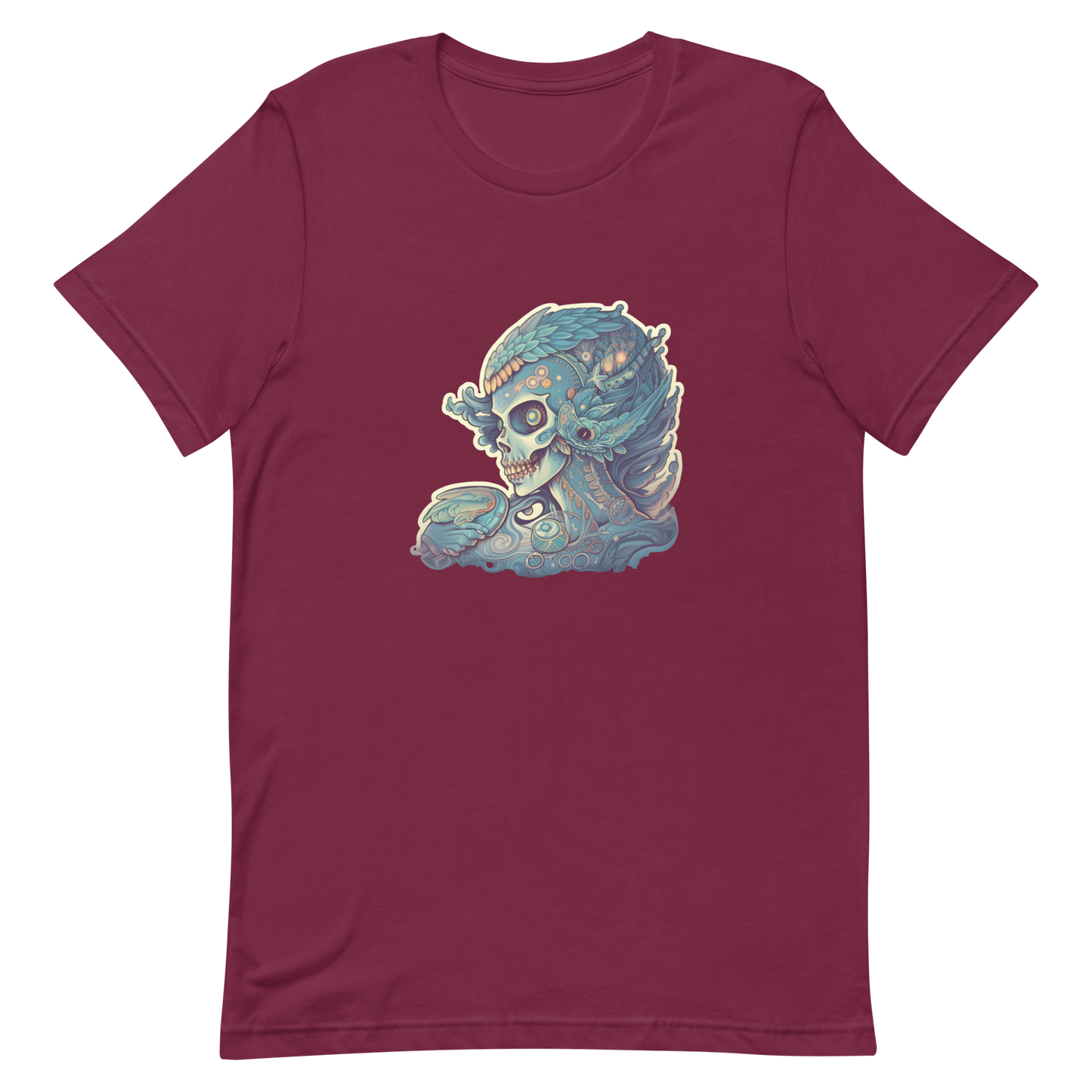 Unisex t-shirt for Halloween with female skull