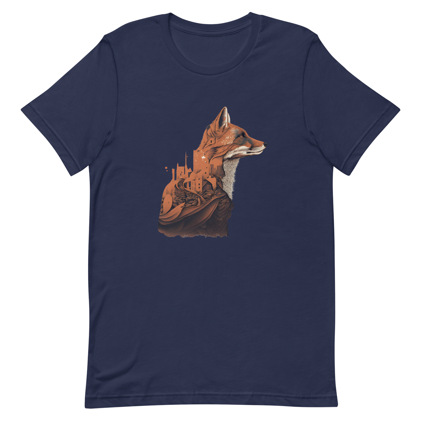Unisex t-shirt with fox in urban style