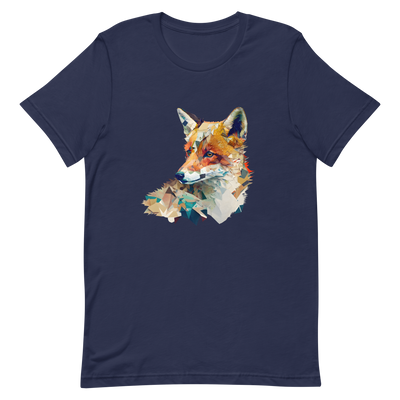 Unisex t-shirt with fox in patchwork style - Radiant Art of Radiant Group