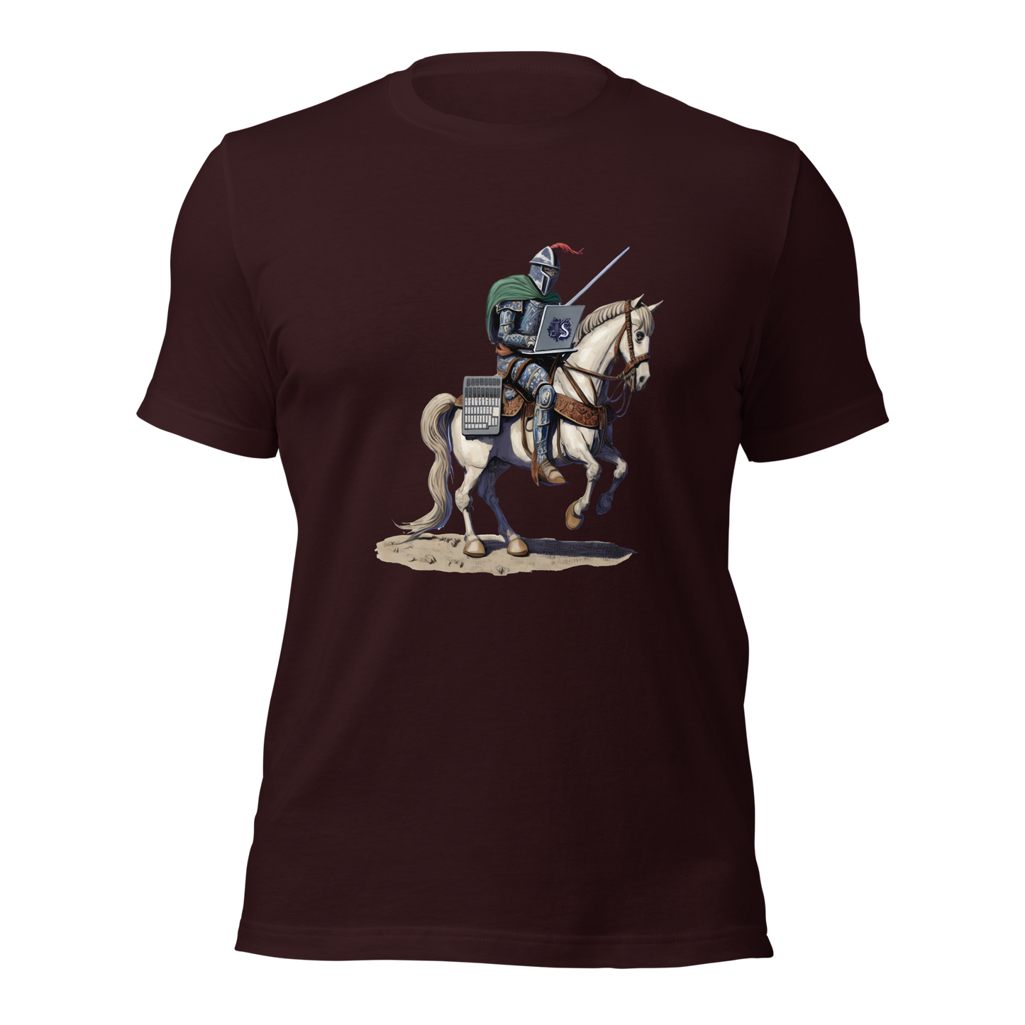 Unisex t-shirt with knight-programmer