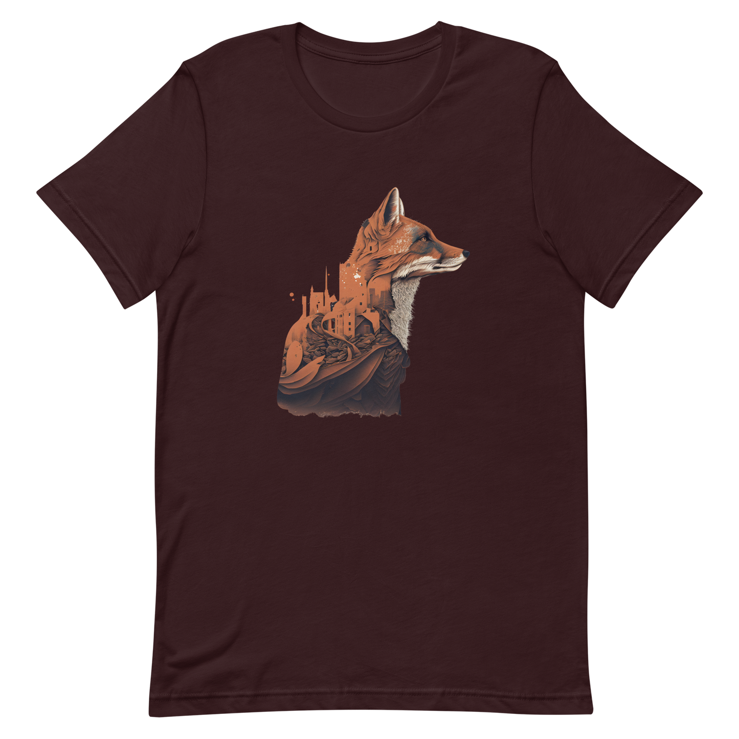 Unisex t-shirt with fox in urban style