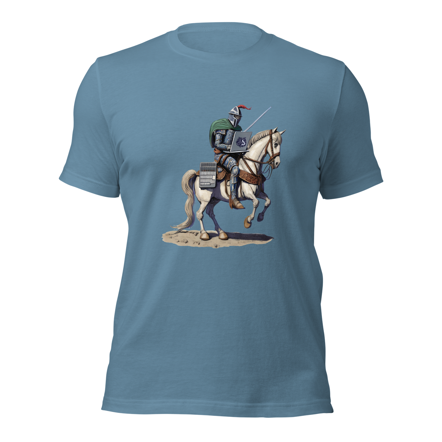 Unisex t-shirt with knight-programmer