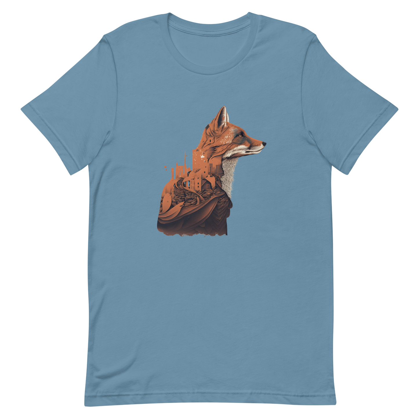 Unisex t-shirt with fox in urban style