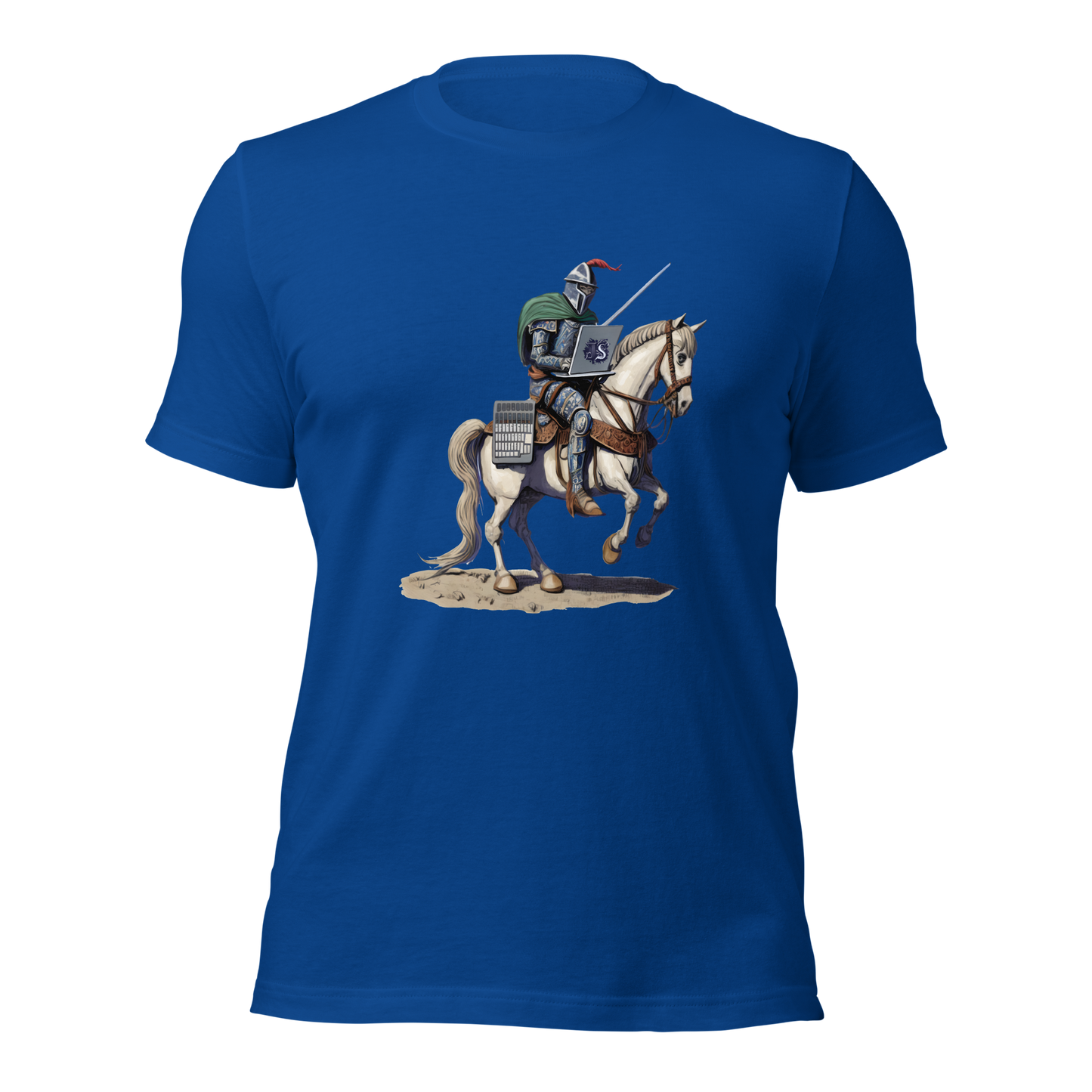 Unisex t-shirt with knight-programmer