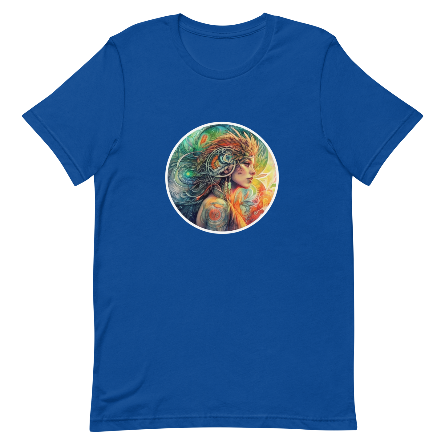 Unisex t-shirt with beautiful phoenix-woman