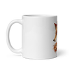 White glossy mug, fox print - Radiant Art of Radiant Group