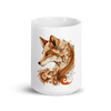 White glossy mug, fox print - Radiant Art of Radiant Group
