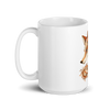 White glossy mug, fox print - Radiant Art of Radiant Group