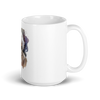 White glossy mug with laughing Einstein - Radiant Art of Radiant Group